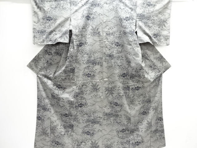 JAPANESE KIMONO / ANTIQUE KIMONO / SILK / TSUMUGI / WOVEN HOUSE